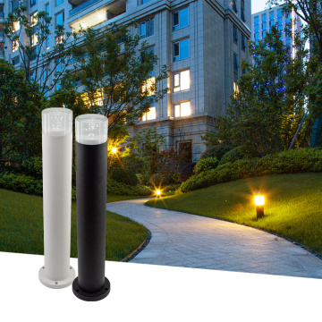 Black aluminum landscape lawn cob led bollard lights