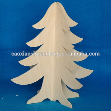 New custom carved wood crafts christmas decoration ornaments artificial wood Christmas tree