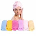 super absorbent microfiber hair towel wrap with button