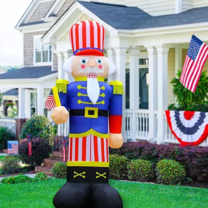 Patriotic 4th of July Inflatable Decoration with LED Light