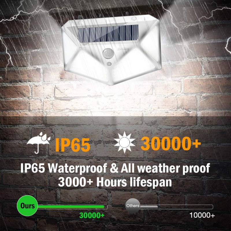 LED Solar Light Outdoor For Garden Decoration 100 LED Solar Lamp Powered Waterproof PIR Motion Sensor Street Light For Christmas
