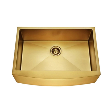 Dasen DS1215 Brushed Gold Farm House Stainless Steel Kitchen Sink