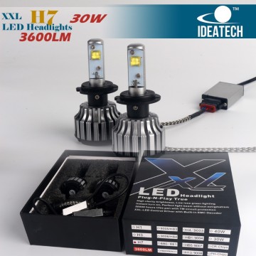 IDEA patent H7 led headlight 3600lumen car headlight bulbs H4 H8 H9 H11