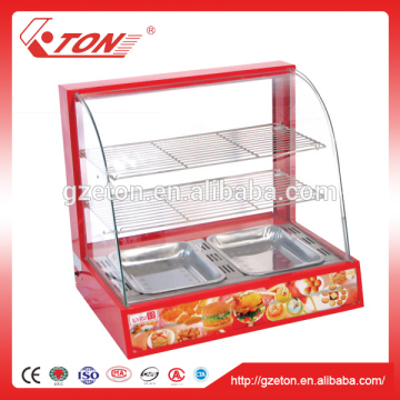 Curved Glass Warming Bakery Display Showcase