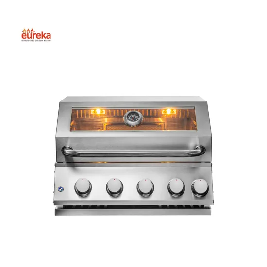 Stainless Steel Built In 4 Burners Gas Outdoor Bbq Window Design Barbeque Grill Machine