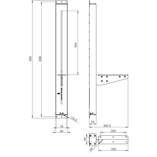 Electric Height Adjustable Wall Mounted Desk