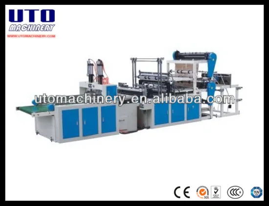 2014 hot sale bag maker Two-Layer Full-Automatic plastic Bag Making Machine with running belt