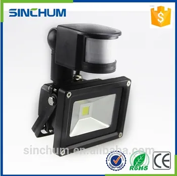 IP65 waterproof cob 10w pir led flood light