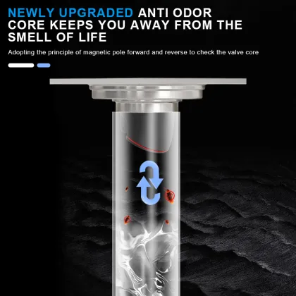 Invisible Square Floor Drain Strainer - Brass Bathroom Drain