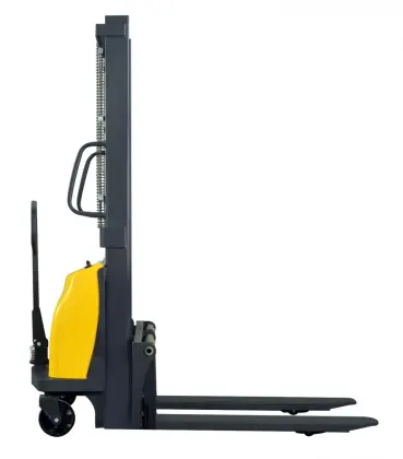 semi electric straddle stacker