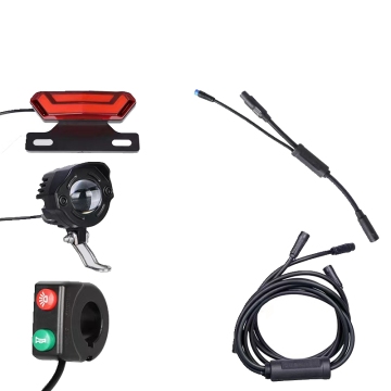 Bafang Mid Motor ด้านหน้า/ชุดสายเคเบิลกันน้ำไฟด้านหลัง