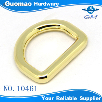 Zinc alloy d ring light gold handbag d ring
