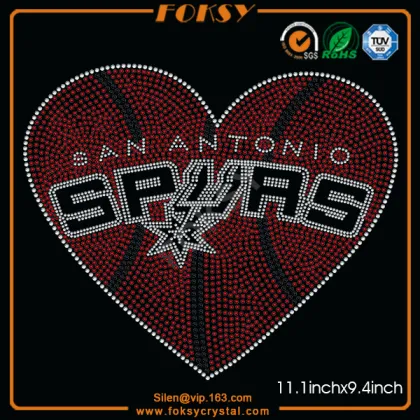 San Antonio Spurs rhinestone iron on transfer