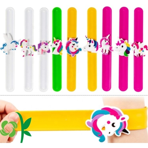 Customized Fashion Unicorn Shape PVC Slap Band