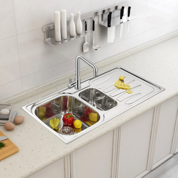 Farmhouse Kitchen Sink SUS304 Stainless Steel Double Bowl Undermount Wholesale Price