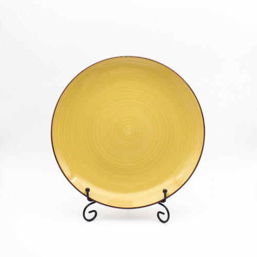 Plaques de céramique minimaliste jaune plaques céramiques simples