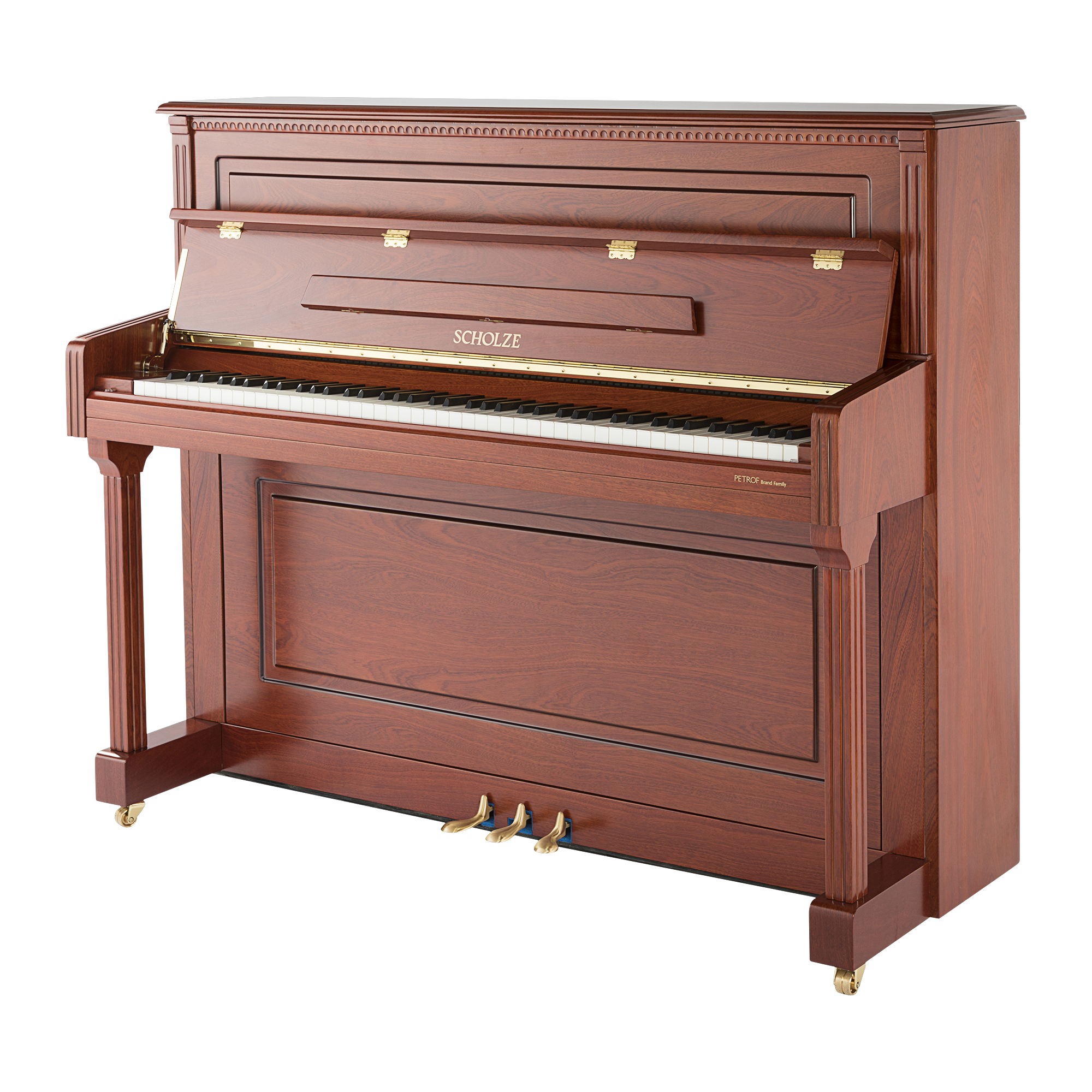 Petrof · Scholze NS-3P Upright Piano Walnut Matte Music Teaching 123cm European Petrof Craft Professional Acoustic Piano