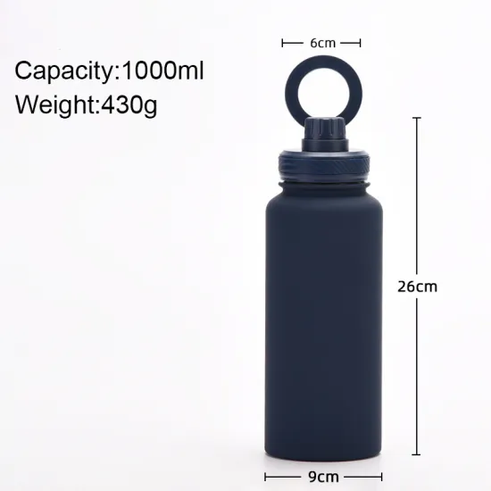 High-Quality BPA-Free Insulated Travel Flask - 1000ml Stainless Steel Double Wall with Temperature Control - Large 32oz - Portable Bottle