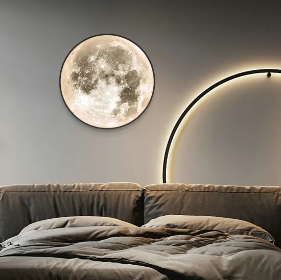 Modern Moon Wall Lamp for Living Room, Bedroom, and Corridor Decoration