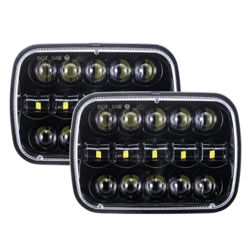 7 Inch 12/24V 95W LED Headlight with High/Low Beam and Spot Light for Trucks and Cars