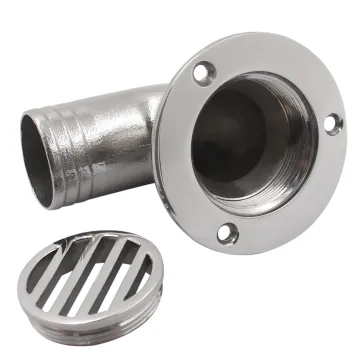 Marine Hardware 316 Stainless Steel Boat Deck Floor Drain Fittings - Thru Hull Deck Drainage Scupper