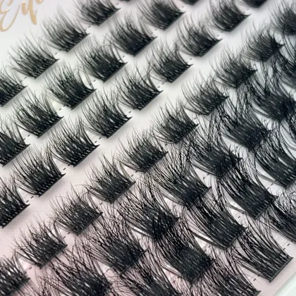 168 bundles thick fluffy cluster eyelash extension