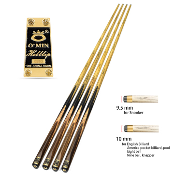 Handcrafted SO-4 One 1 Piece 3/4 Snooker Cue: Premium Quality Ebony and Ash Wood Pool Game Accessories