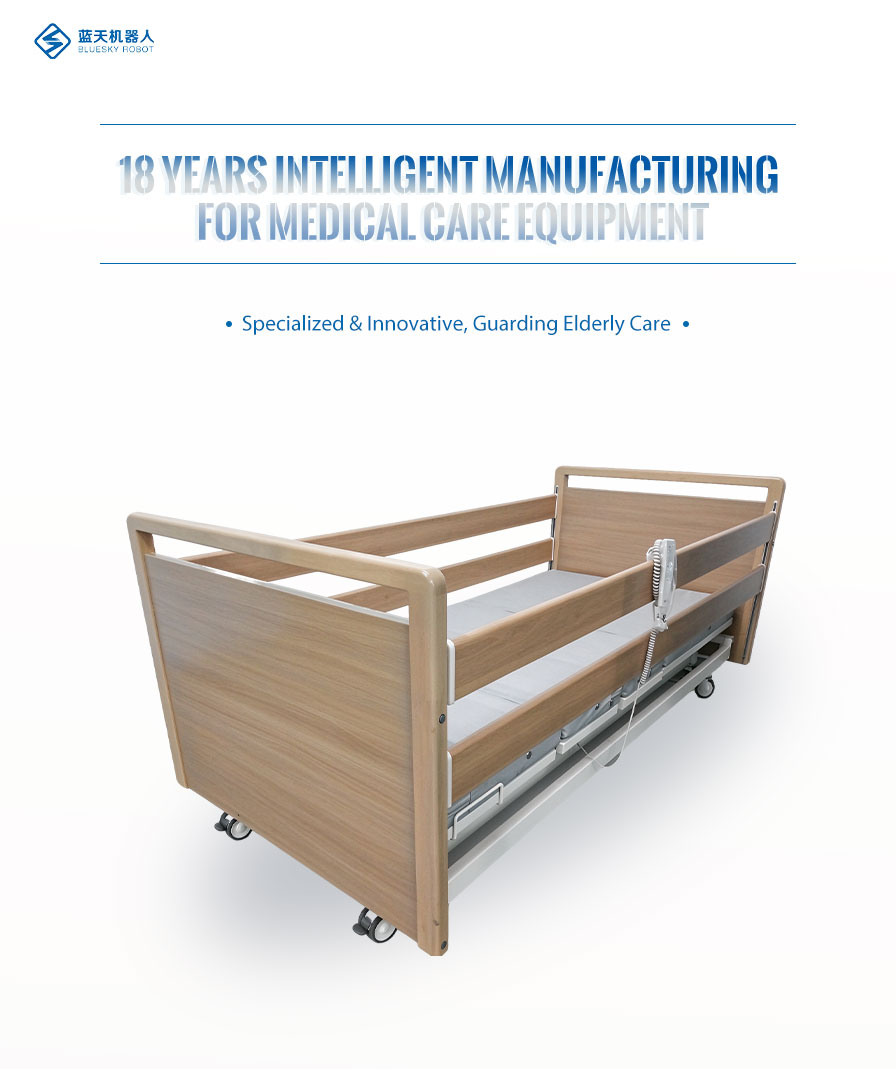 3 function lift bed with safety rails