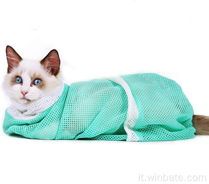 Borsa da bagno per la toelettatura per gatti Borsa di lavaggio gatto regolabile