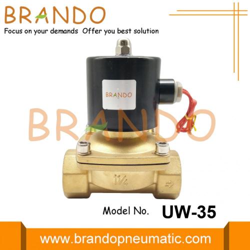 1 1/4 `` UW-35 Pirinç Solenoid Valf Normalde Kapalı