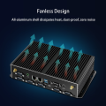 6 rs232 com fanless mini tertanam pc industri