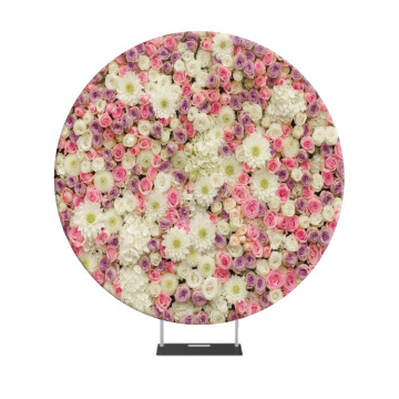 Round Backdrop Stand: Wedding Supplies, Fabric Cover, Princess Birthday Party Decoration