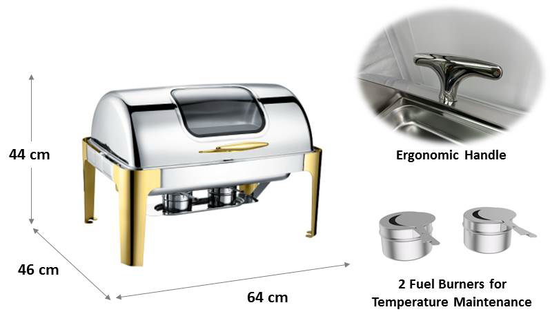 New Style Oblong Chafer Buffet Food Warmer