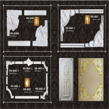 polyurethane pu foam elegant square inside & outside corner and frames wall decorative moulding