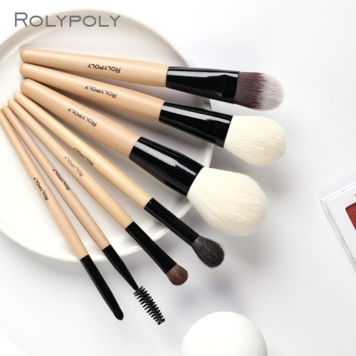 wholesale wood handle professional makeup brush set