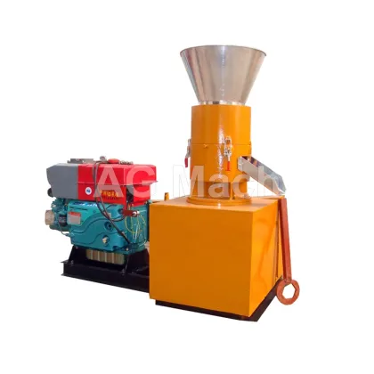 Diesel Flat Die Rice Sunflower Husk Pellet Press Machine