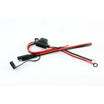 16AWG Red and Black Wire Dust Cover to Terminal SAE with Fuse Holder: 60CM Length Cable