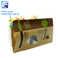 Ziplock kraft paper bag food packaging with window