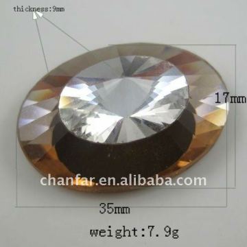 Glass oval crystal Jewelry beads