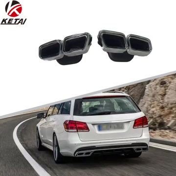Bán buôn E63 Kiểu thép không gỉ Silver Car Broad phía sau ống cho Benz W212 2014-2016