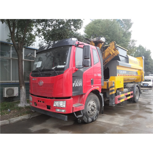 FAW compact garbage truck mounted crane