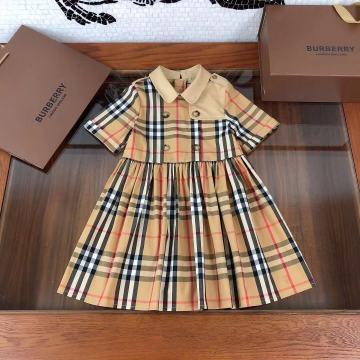 Designer lapel girls summer dresses children 100% cotton girl dresses 6 to 14 years