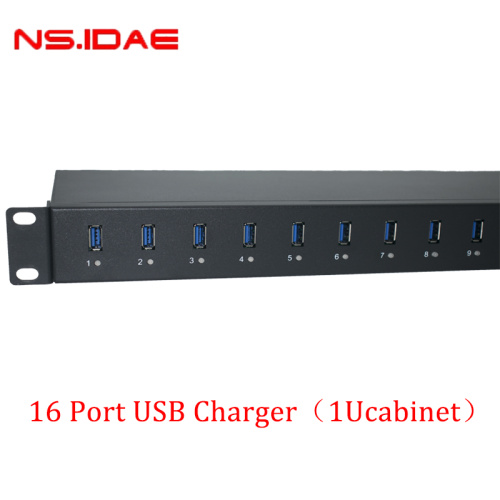 16 Ports 1U Cabinet Charger Quick Charge