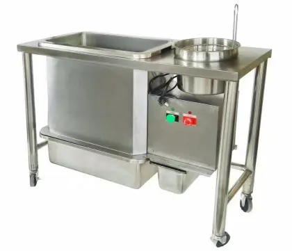 Stainless Steel Electric KFC Chicken Breading Table for Fast Food Restaurants