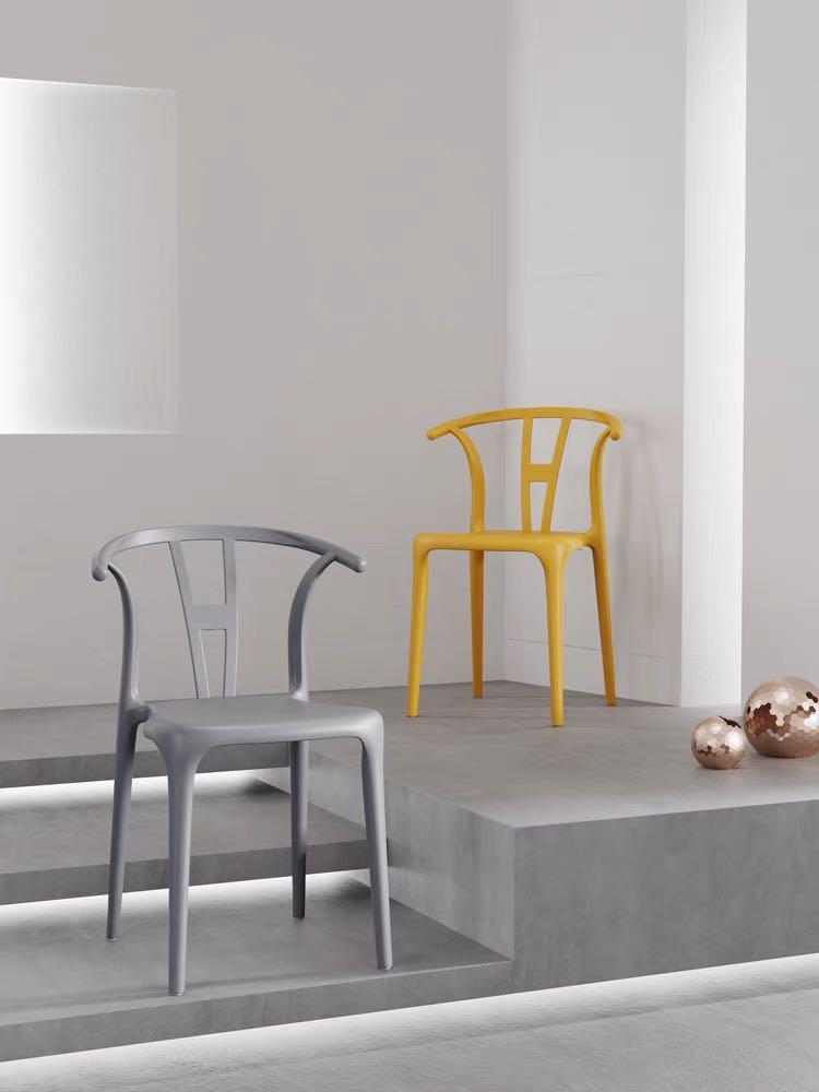 Stackable Plastic Armchair for Outdoors