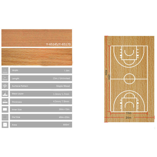 Professional Basketball PVC Flooring