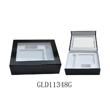 foldable packaging box with blister insert