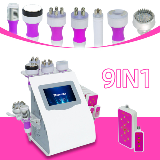 New Arrival 40K Cavitation 80K Vacuum RF Laser Pads Lipo Slimming fat burning 9 in 1 cavitation machine