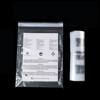 PEself adhesive bag with suffocation waring