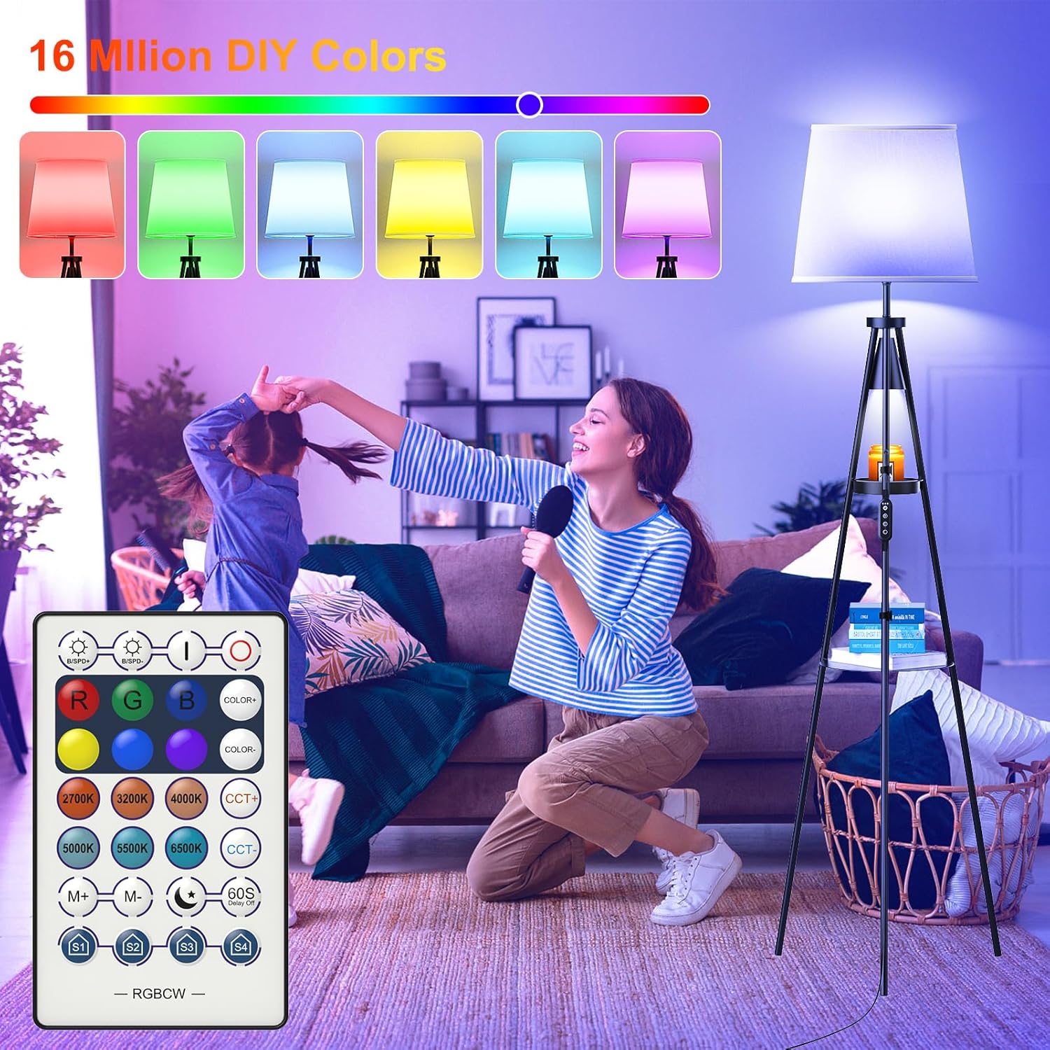 RGBW LED bulb floor lamp (3)